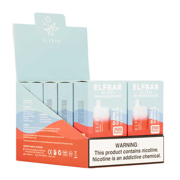 Bubble Gum Ice Elf Bar 3500