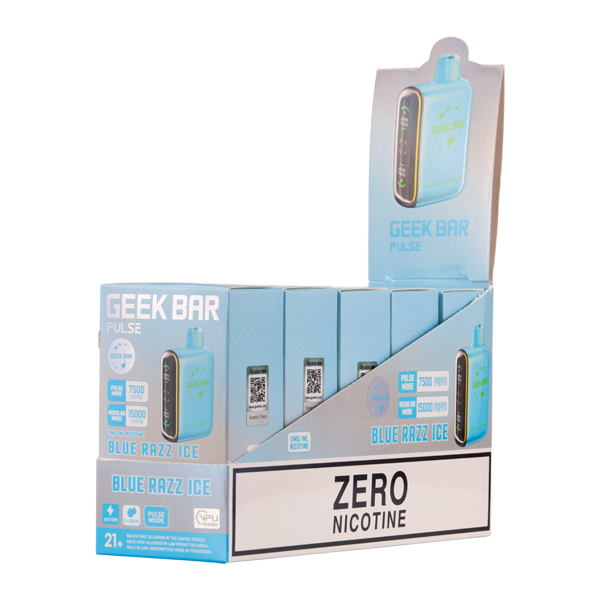 Blue Razz Ice Geek Bar Pulse (Nicotine-Free)