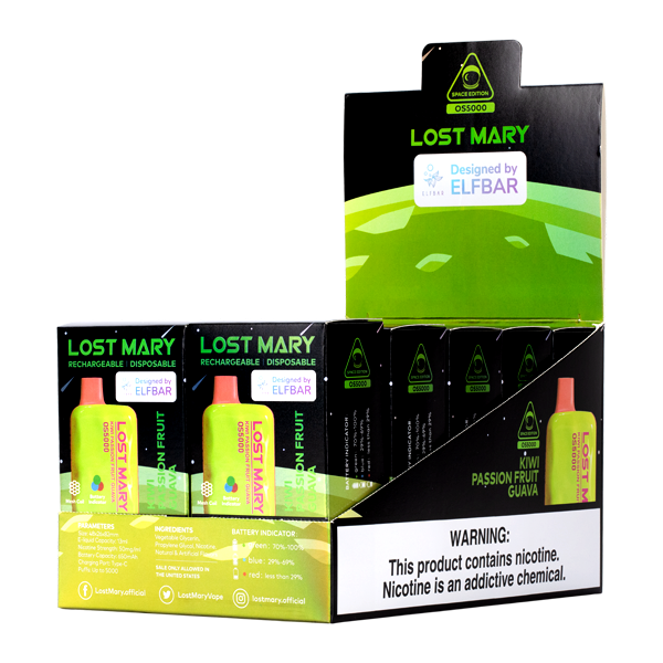 Kiwi Passion Fruit Guava Lost Mary OS5000