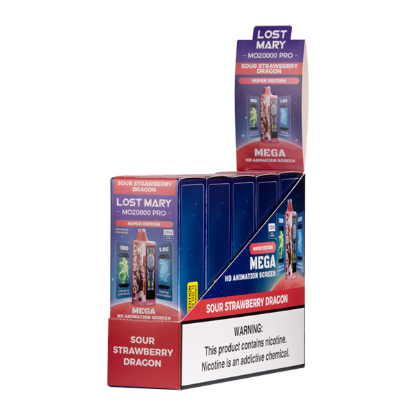 Sour Strawberry Dragon Lost Mary MO20000 PRO Super Edition