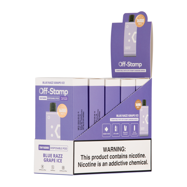 Blue Razz Grape Ice OFF STAMP SW16000 Disposable