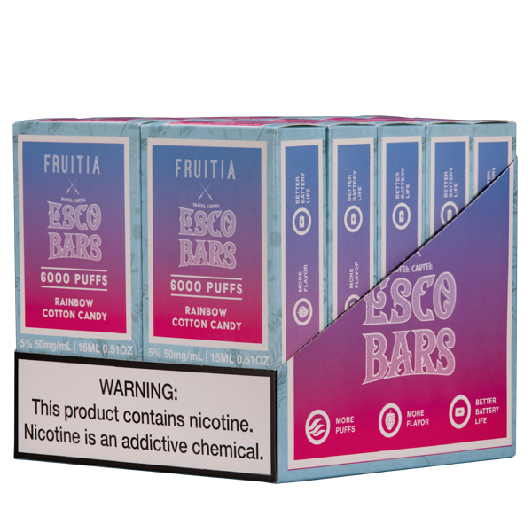 Rainbow Cotton Candy Esco Bar 6000