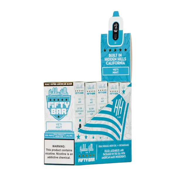 BUY 1 GET 1 FREE Yeti Mint Hidden Hills X Fifty Bar | Vape Amazon India Hidden Hills Club