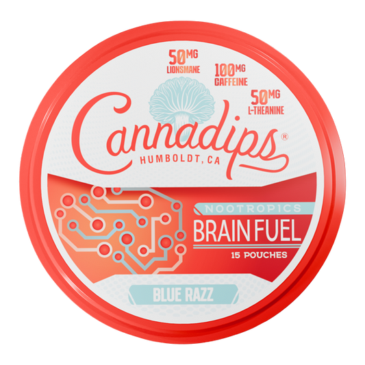 Blue Razz CANNADIPS Brain Fuel Pouches