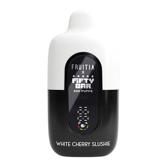 White Cherry Slushie FRUITIA X Fifty Bar 20K