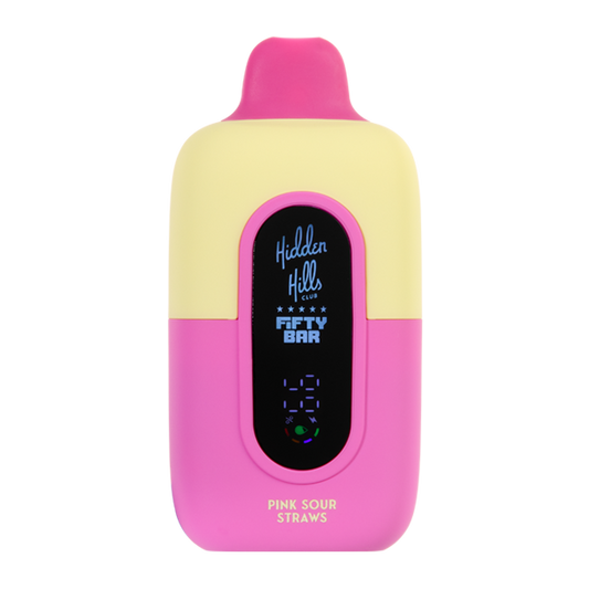 Pink Sour Straws Hidden Hills X Fifty Bar
