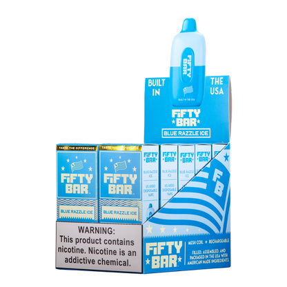 Blue Razzle Ice Fifty Bar