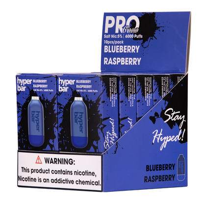 Blueberry Raspberry Hyper Bar Pro 6000