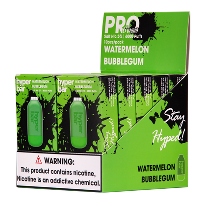 Watermelon Bubblegum Hyper Bar Pro 6000