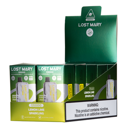 Lemon Lime Sparkling Lost Mary OS5000 Luster