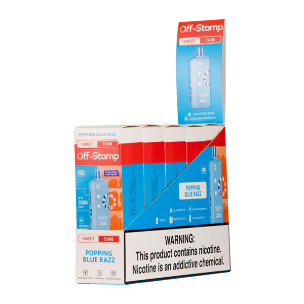 Popping Blue Razz Off Stamp Sweet Cube