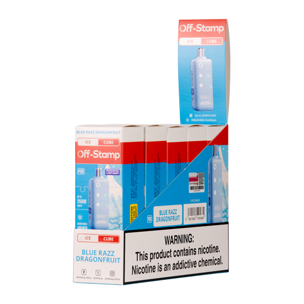 Blue Razz Dragonfruit Ice Off Stamp Ice Cube