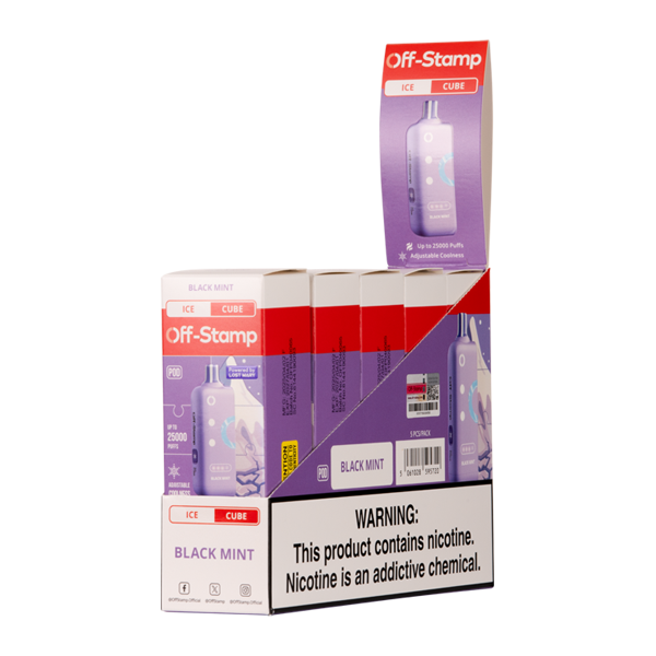 Black Mint Ice Off Stamp Ice Cube