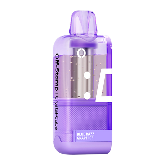 Blue Razz Grape Ice Off Stamp X-Cube Disposable Crystal